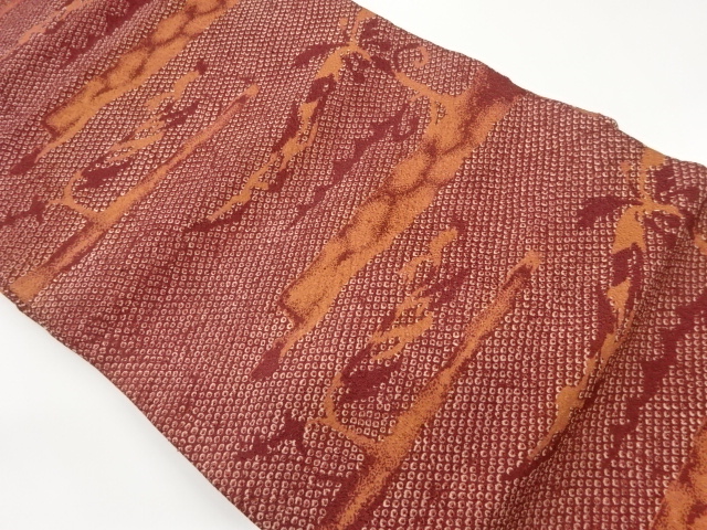 JAPANESE NAGOYA OBI / ABSTRACT STRIPE & KANOKO PATTERN